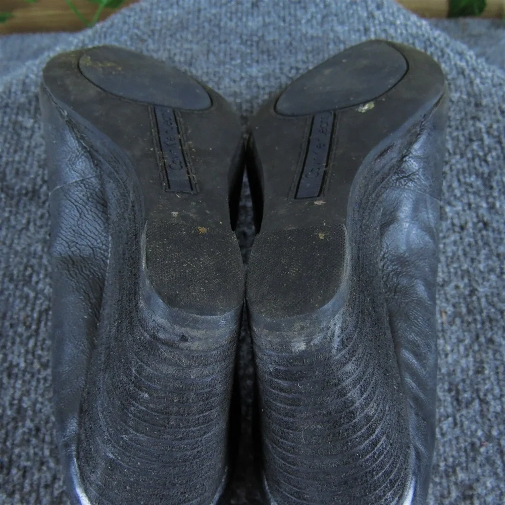 Calvin Klein Jeans‎ Women's Barbie Pump Black Leather Pump 8.5 Gently Used 2025